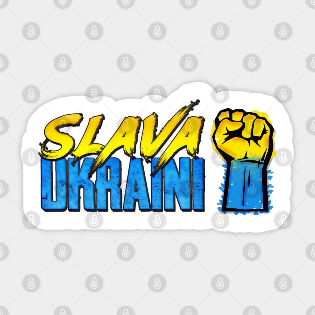 Slava Ukraini - Glory to Ukraine #nowar Sticker by DA42